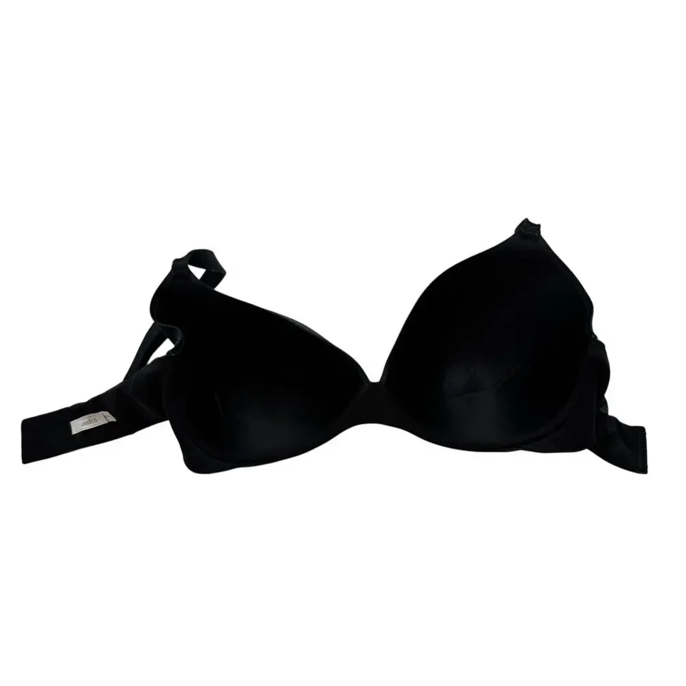AUDEN Smooth Balconette Bra in Black Size 42DDD Womens Underwire Lined